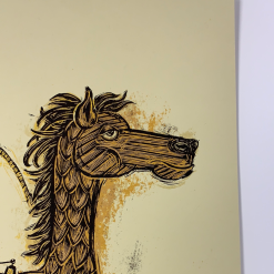 Tiny Cowboy - 2009 Dan Grzeca Poster Art Print Green/Gold 21/200 Art Prints