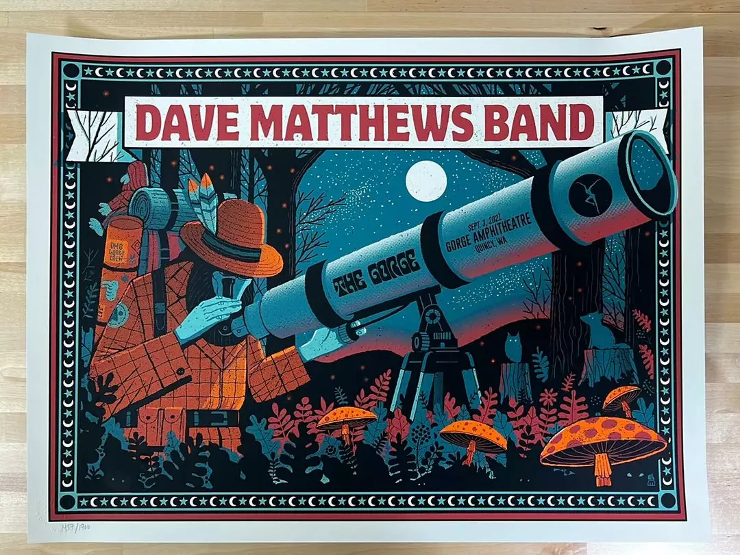 Methane Studios Dave Matthews Band - 2021 Methane Poster George, WA 9/3 4 Methane Studios Dave Matthews Band - 2021 Methane Poster George, WA 9/3