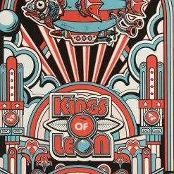 Kings Of Leon - 2017 Jesse Philips Poster Raleigh, Walnut Creek Amphitheatre