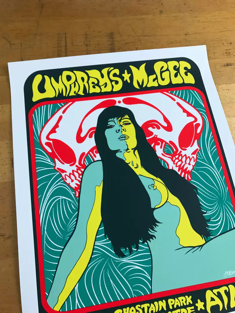Umphrey's McGee - 2017 Jermaine Rogers Poster Atlanta, Chastain Park Amphitheatr Gig Posters 6 Umphrey's McGee - 2017 Jermaine Rogers Poster Atlanta, Chastain Park Amphitheatr Gig Posters