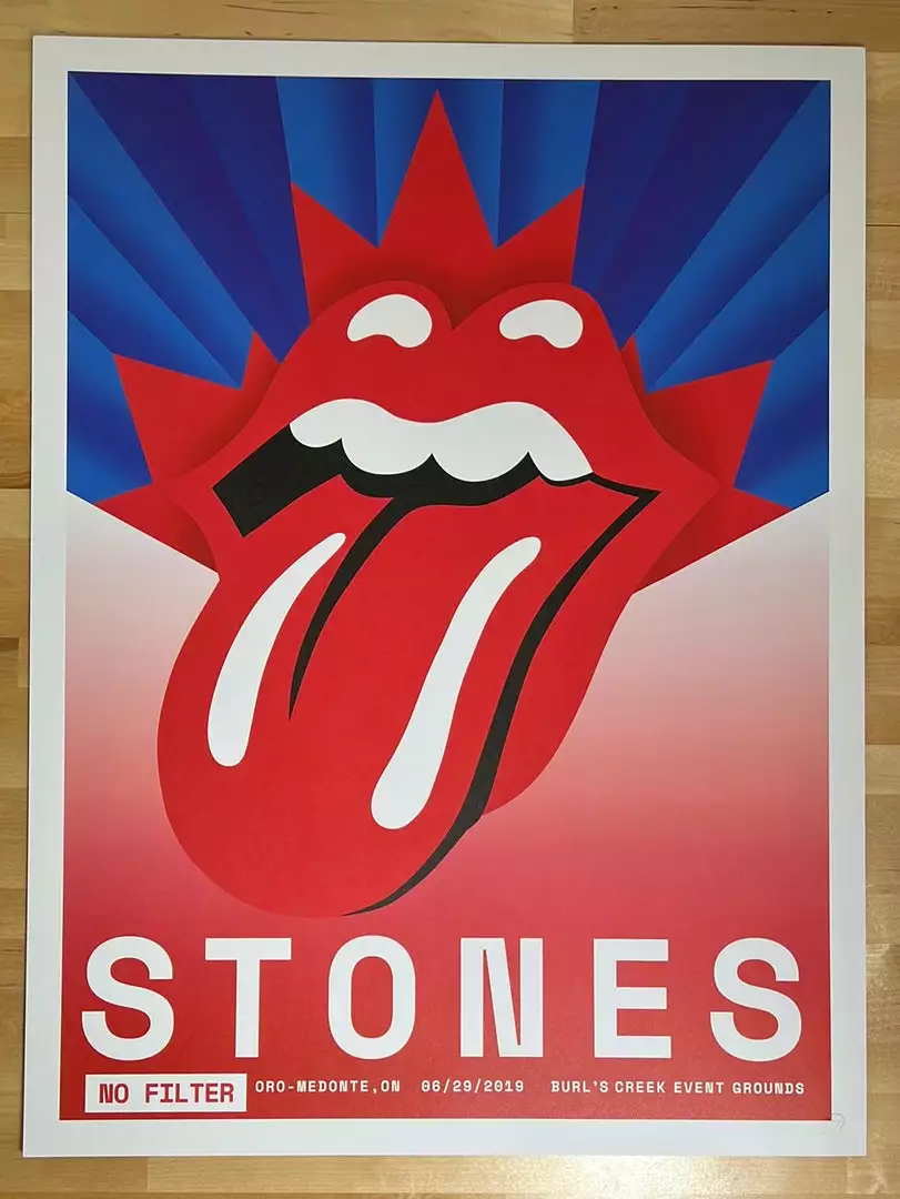 Sold Out Posters Rolling Stones - 2019 Poster No Filter Tour Oro-Medonte, ON 4 Sold Out Posters Rolling Stones - 2019 Poster No Filter Tour Oro-Medonte, ON