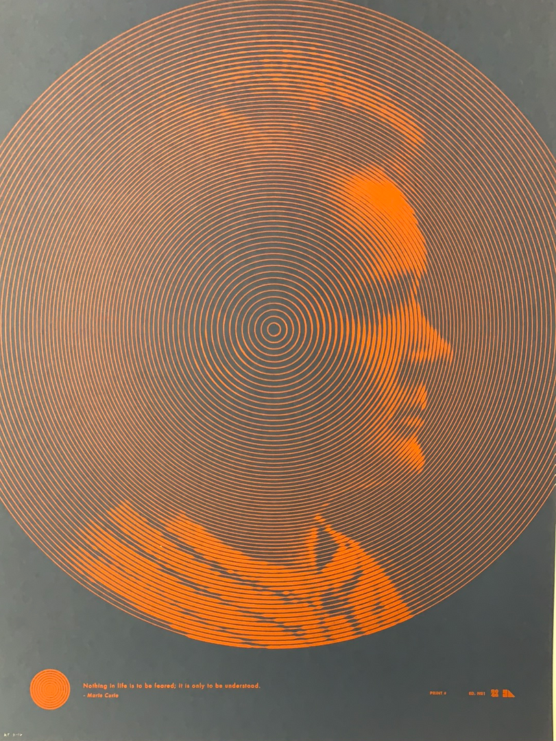 Marie Cure - 2016 Justin Van Genderen Poster Red Variant 3 Marie Cure - 2016 Justin Van Genderen Poster Red Variant