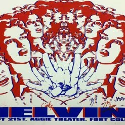 Melvins - 2007 8ball Poster Fort Collins, CO Aggie Theatre Band Signed