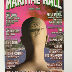 Greg Coiner Gig Posters MHP 87 Lords Of Acid, Flaming Lips - 2000 Poster Maritime Hall San Fran 1st