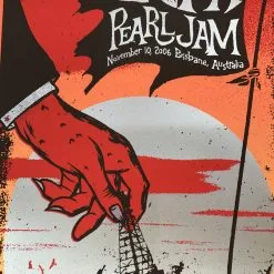 Gig Posters Pearl Jam - 2006 Todd Slater Poster CCFA Australia Hawaii SE SILVER