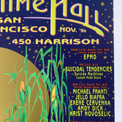 Kathie Hughston Gig Posters MHP 79 November - 1999 Poster Maritime Hall San Fran 1st