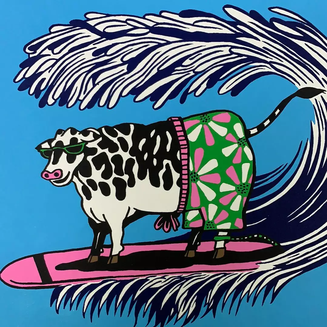 Cows On Vacation - 2021 Jim Pollock Poster Art Print Phish 3/3 Art Prints 3 Cows On Vacation - 2021 Jim Pollock Poster Art Print Phish 3/3 Art Prints