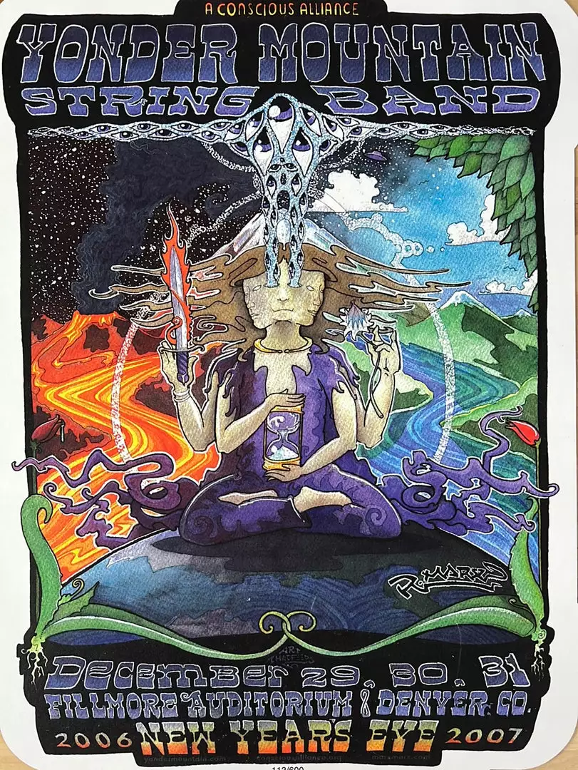Yonder Mountain String Band - 2006 Robert Marx Poster The Fillmore Denver, CO 12/29-31 3 Yonder Mountain String Band - 2006 Robert Marx Poster The Fillmore Denver, CO 12/29-31