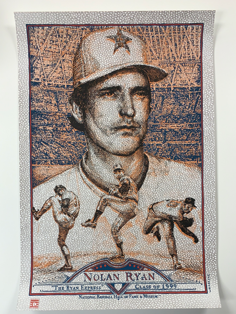 Nolan Ryan - 2015 David Welker Poster FugScreens Studios Variant 5 Nolan Ryan - 2015 David Welker Poster FugScreens Studios Variant