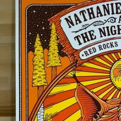 Colorado Nathaniel Rateliff - 2019 Owen Murphy Poster Red Rocks Morrison, CO