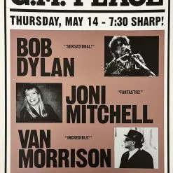 Gig Posters Bob Dylan - 1998 Geoff Gans Poster Vancouver, BC Van Morrison