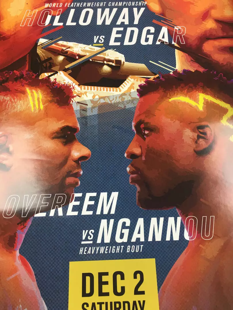 Sold Out Posters UFC 218 - 2017 Poster Holloway Vs Edgar, Overeem Vs Ngannou 4 Sold Out Posters UFC 218 - 2017 Poster Holloway Vs Edgar, Overeem Vs Ngannou