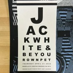 Gig Posters Jack White - 2022 The Silent Giants Poster Brooklyn, New York X/33