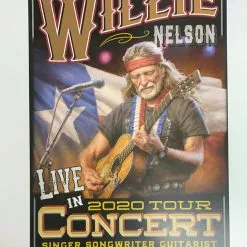 Sold Out Posters Willie Nelson - 2020 Tour Poster Franks Bros. Sales Austin, TX Gig Posters