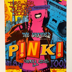 Pink - 2002 Poster James Rheem Davis Warfield Theatre San Fran 1st Gig Posters 9 Pink - 2002 Poster James Rheem Davis Warfield Theatre San Fran 1st Gig Posters