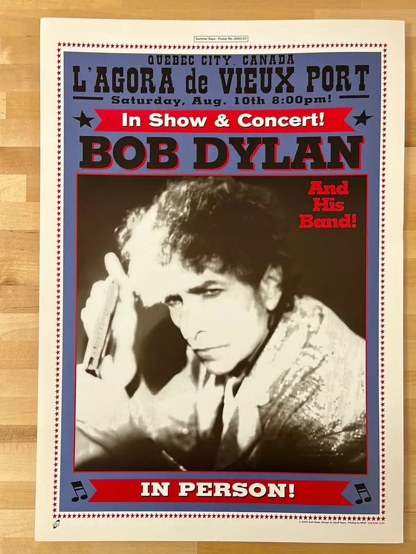 Bob Dylan - 2002 Geoff Gans Poster Quebec City, Canada Gig Posters 4 Bob Dylan - 2002 Geoff Gans Poster Quebec City, Canada Gig Posters