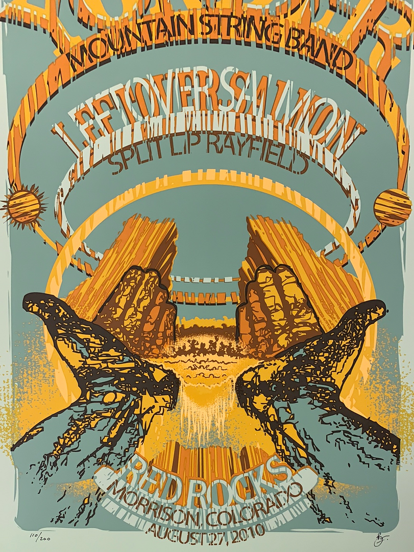 Sold Out Posters Colorado Yonder Mountain String Band - 2010 Poster Red Rocks Morrison, CO 3 Sold Out Posters Colorado Yonder Mountain String Band - 2010 Poster Red Rocks Morrison, CO