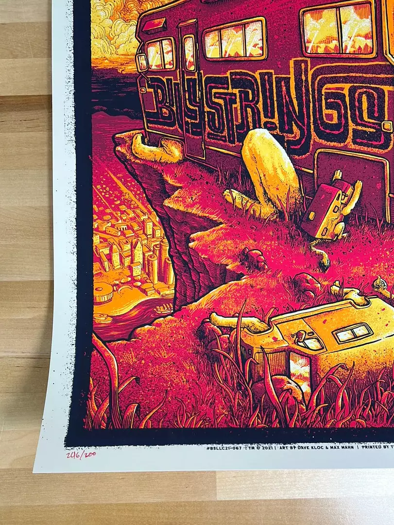 Billy Strings - 2021 Dave Kloc Poster Detroit, MI 11/21 The Fillmore 1st 8 Billy Strings - 2021 Dave Kloc Poster Detroit, MI 11/21 The Fillmore 1st