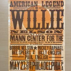Willie Nelson - 2011 Hatch Show Print 5/27 Poster Philadelphia, Pennsylvania Gig Posters