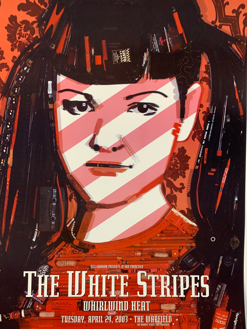 Gig Posters The White Stripes, Meg - 2003 4/29 Poster Jason Mecier Warfield Theatre San Fran 1st 3 Gig Posters The White Stripes, Meg - 2003 4/29 Poster Jason Mecier Warfield Theatre San Fran 1st
