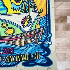 Gregg Gordon Gig Posters Dead & Company - 2021 Gigart Poster Cincinnati, OH Riverbend