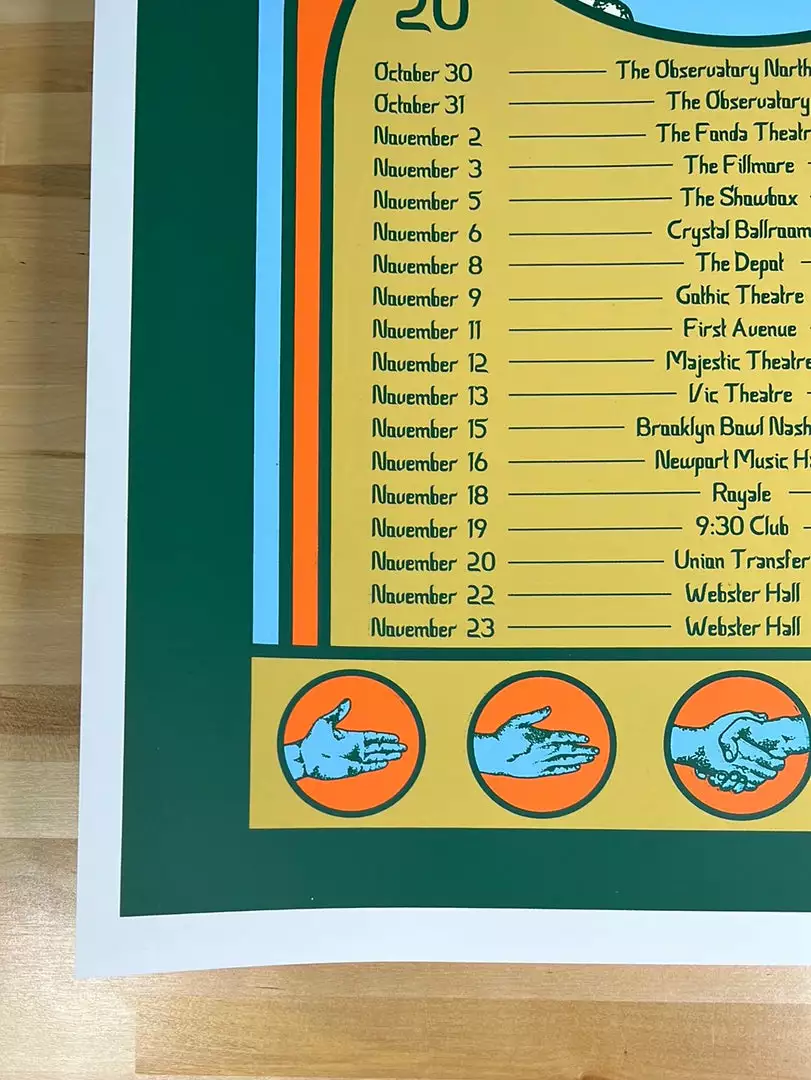 Gig Posters Deer Tick & Delta Spirit - 2021 Matt Cliff Poster Friend Ship Tour Print 8 Gig Posters Deer Tick & Delta Spirit - 2021 Matt Cliff Poster Friend Ship Tour Print