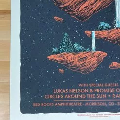 Greensky Bluegrass - 2021 Logan Schmitt Poster Morrison, CO Red Rocks