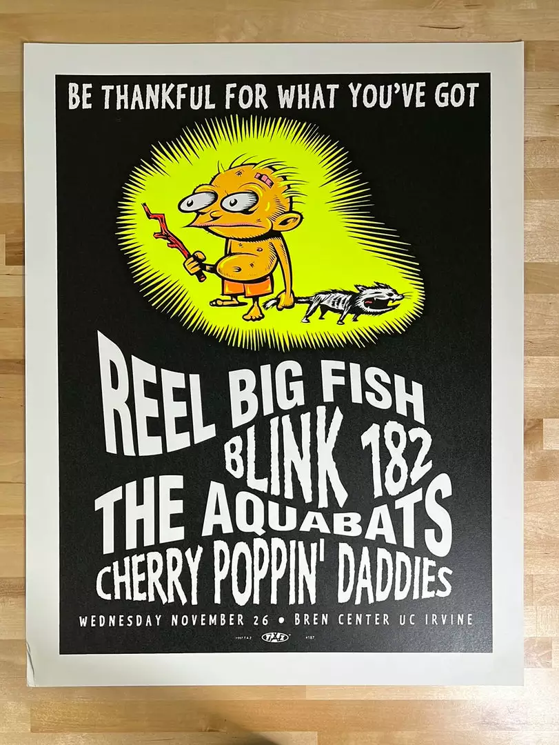 TAZ Blink 182 Reel Big Fish - 1997 T.A.Z. Poster Irvine, CA Bren Center 4 TAZ Blink 182 Reel Big Fish - 1997 T.A.Z. Poster Irvine, CA Bren Center