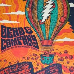Colorado Dead & Company - 2021 Status Serigraph Poster Red Rocks Morrison, CO