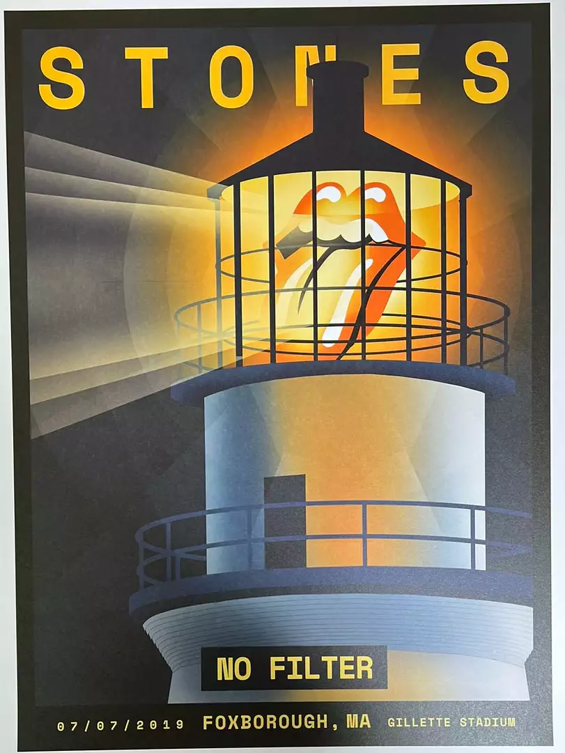 Sold Out Posters Gig Posters Rolling Stones - 2019 Poster No Filter Tour Foxborough, MA 3 Sold Out Posters Gig Posters Rolling Stones - 2019 Poster No Filter Tour Foxborough, MA