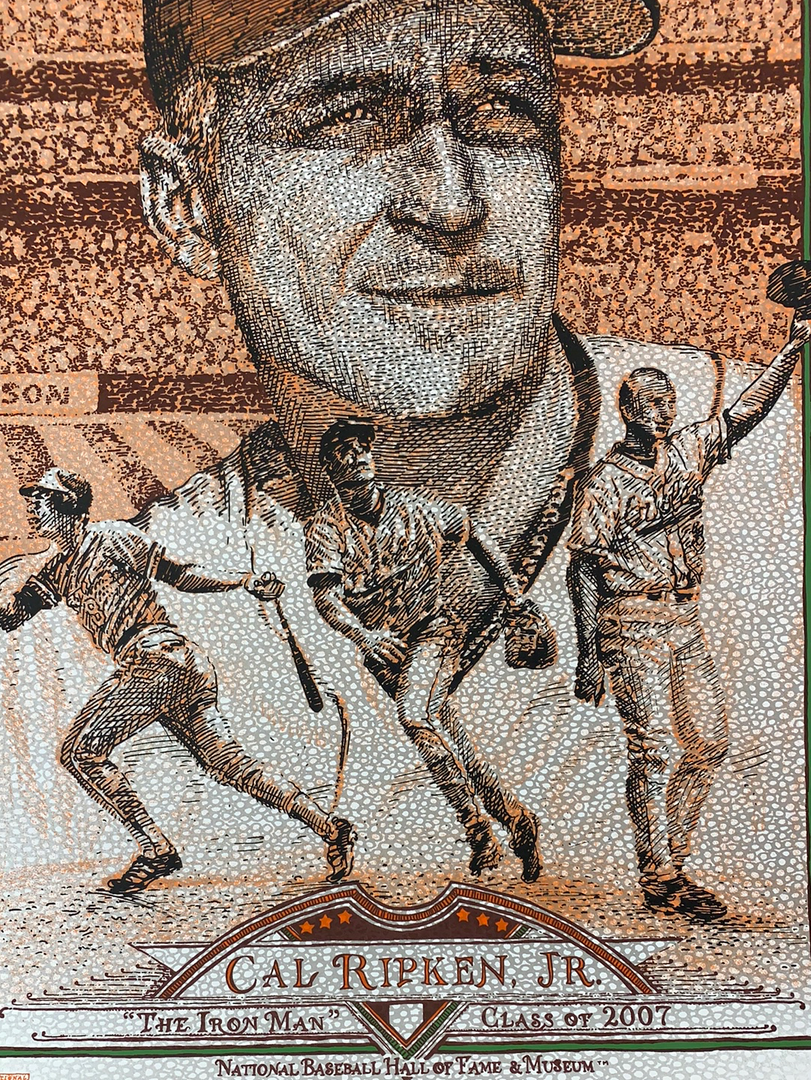 Cal Ripken - 2015 David Welker Poster FugScreens Studios Variant Art Prints 4 Cal Ripken - 2015 David Welker Poster FugScreens Studios Variant Art Prints