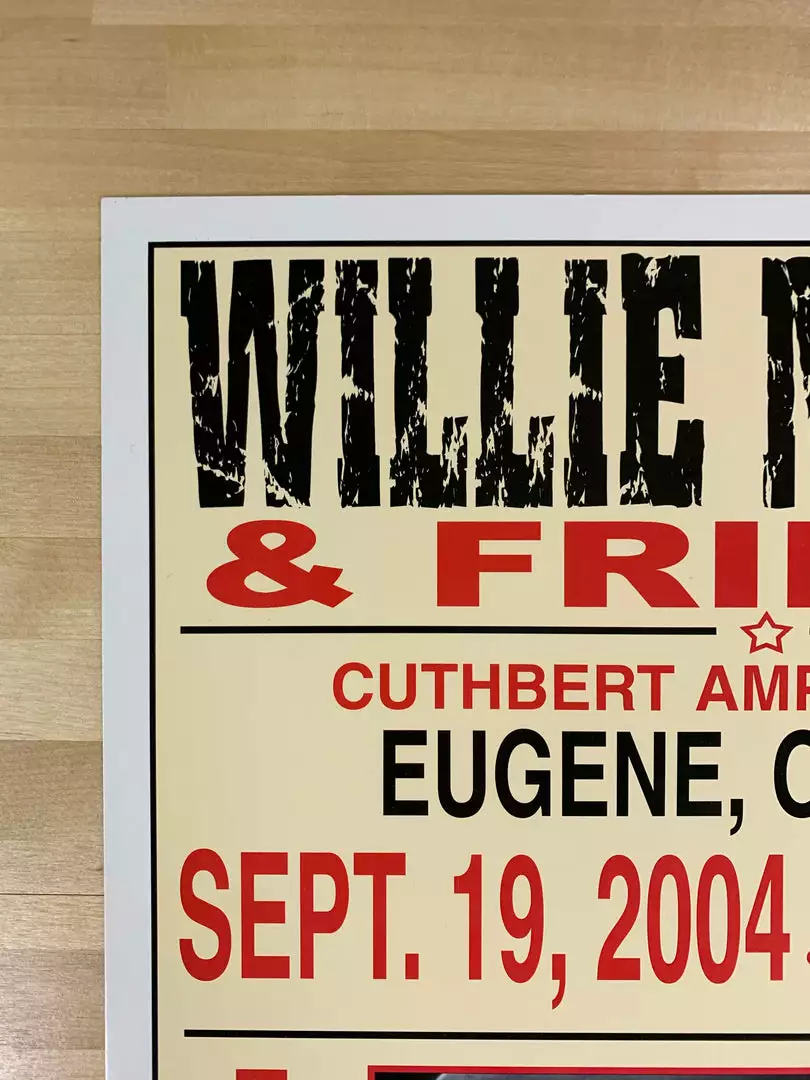 Willie Nelson - 2004 Franks Brothers 9/19 Poster Eugene, Oregon 6 Willie Nelson - 2004 Franks Brothers 9/19 Poster Eugene, Oregon