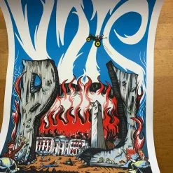 Bobby Draws Skullz Pearl Jam - 2018 Bobby Brown Draws Skullz Missoula Poster Jeff Ament AP S/N Vote