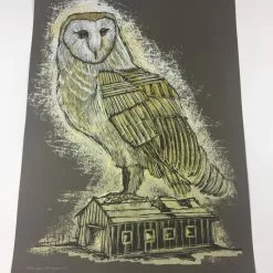 Reconstructed Barn Owl - 2013 Dan Grzeca Poster Art Print Charcoal Brown Art Prints