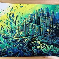 Grey Street - 2022 Dan Mumford Poster Dave Matthews Band (GREEN) Gig Posters