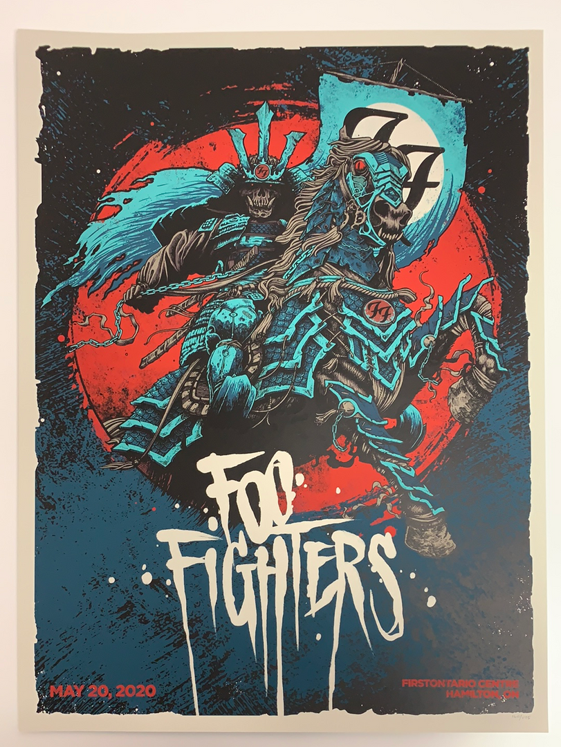 Gig Posters Foo Fighters - 2020 Dan Dippel Poster Hamilton, ON, CAN First Ontario 4 Gig Posters Foo Fighters - 2020 Dan Dippel Poster Hamilton, ON, CAN First Ontario