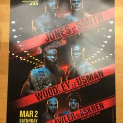 Sold Out Posters UFC 235 2019 Poster Jones Vs Smith, Woodley Vs Usman & Lawler Vs Askren