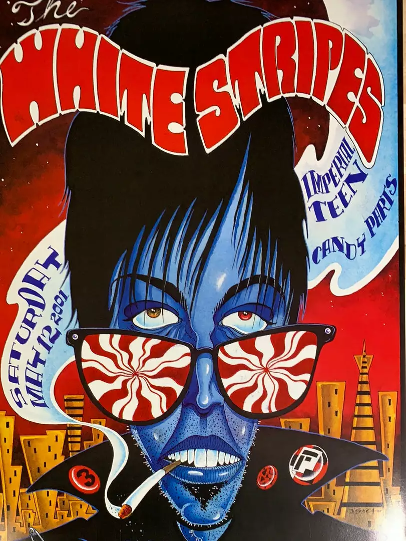 The White Stripes - 2001 J. Shea Poster Fillmore Auditorium San Fran 1st 3 The White Stripes - 2001 J. Shea Poster Fillmore Auditorium San Fran 1st