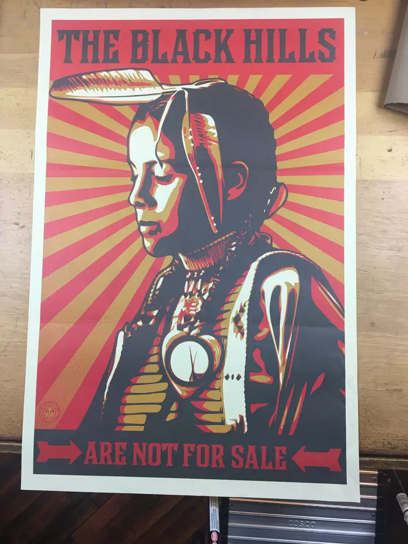 Art Prints The Black Hills Are Not For Sale - 2012 Shepard Fairey Art Print Poster 5 Art Prints The Black Hills Are Not For Sale - 2012 Shepard Fairey Art Print Poster