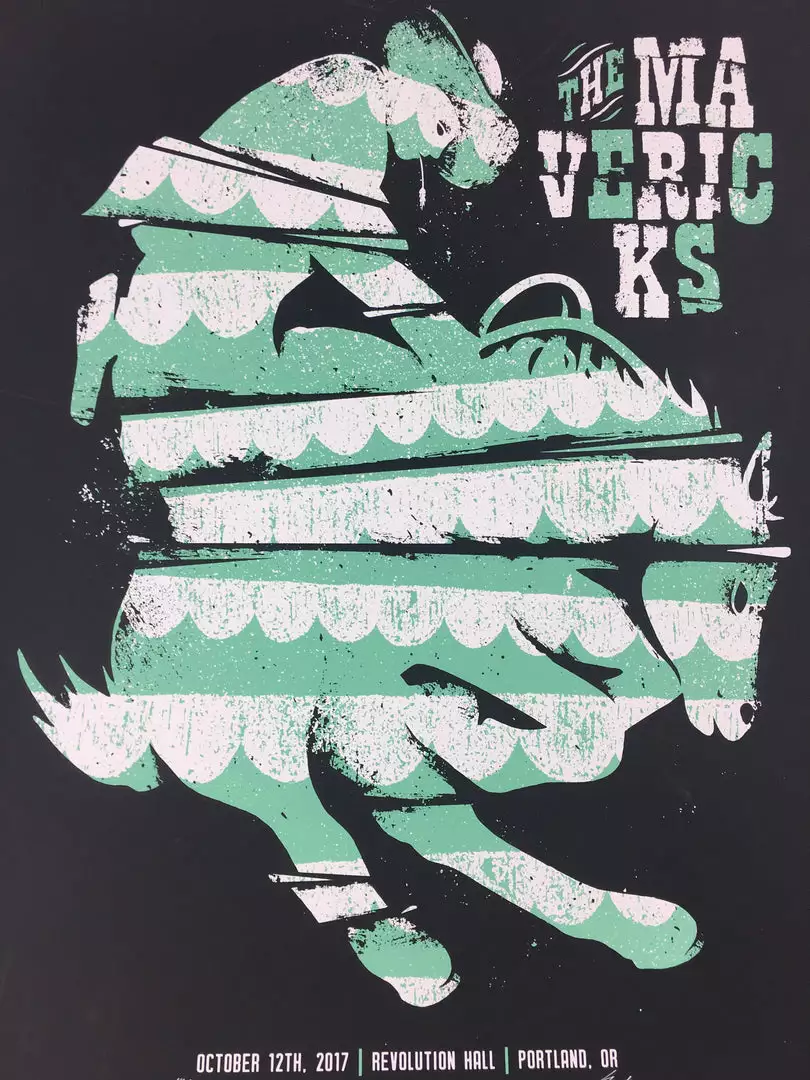 The Mavericks - 2017 Max Mahn Poster Portland, OR Revolution Hall 3 The Mavericks - 2017 Max Mahn Poster Portland, OR Revolution Hall