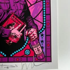 Queens Of The Stone Age The Night Porter - 2013 Justin Hampton Poster Handbill Mark Lanegan Signed