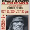 Willie Nelson - 2004 Franks Brothers 10/25 Poster Orange, TX Gig Posters