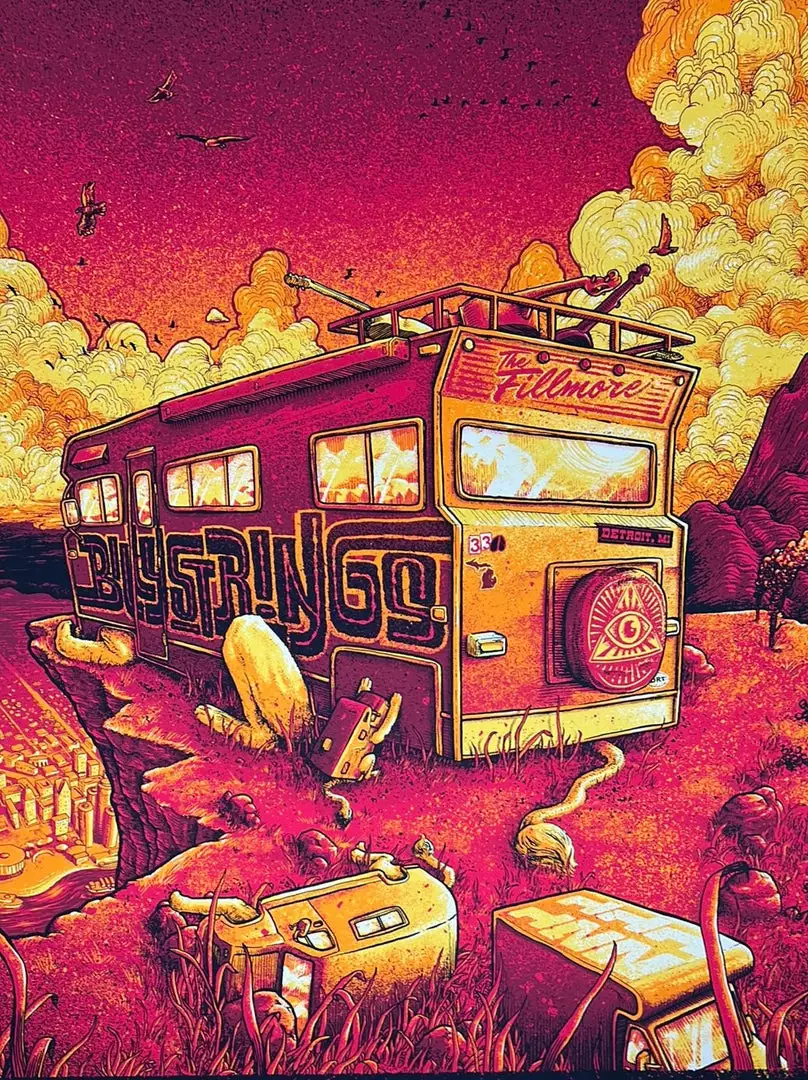 Billy Strings - 2021 Dave Kloc Poster Detroit, MI 11/21 The Fillmore 1st 3 Billy Strings - 2021 Dave Kloc Poster Detroit, MI 11/21 The Fillmore 1st