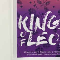 Kings Of Leon - 2017 Josh Budich Poster Vancouver, BC Rogers Arena