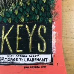 The Black Keys - 2014 Dan Grzeca Poster Chicago, IL United Center S/N