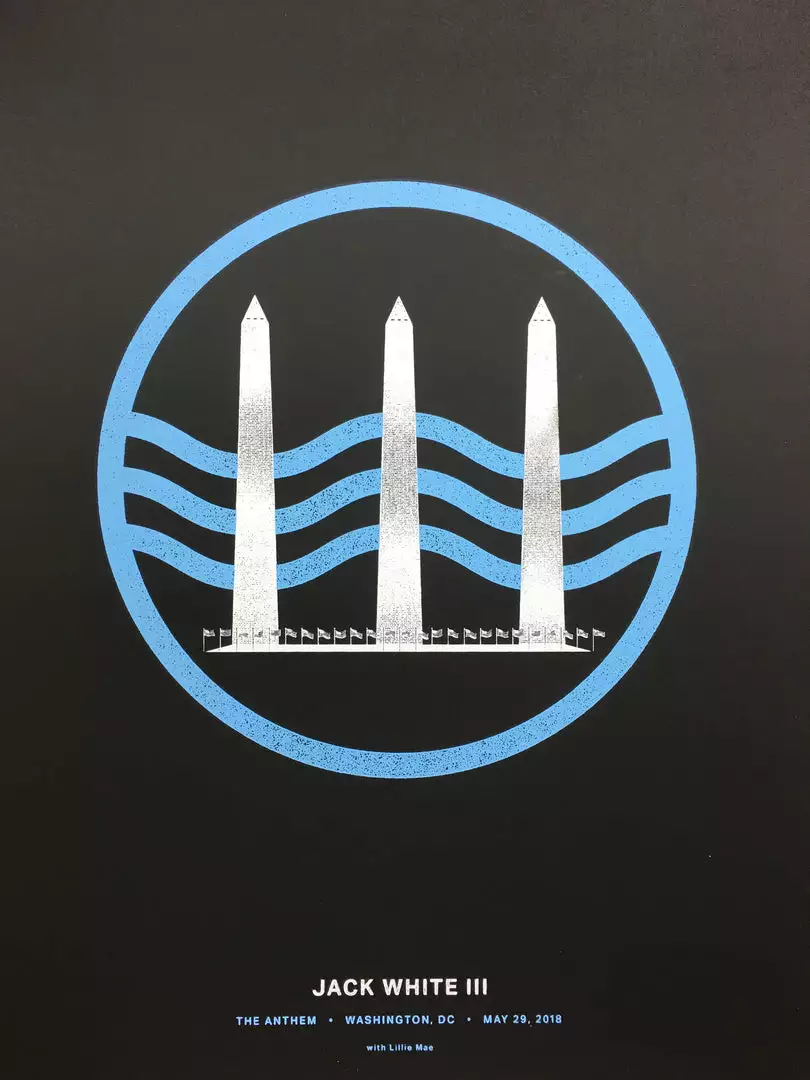 Jack White - 2018 Matthew Jacobson Poster Washington, DC The Anthem Night 1 Gig Posters 3 Jack White - 2018 Matthew Jacobson Poster Washington, DC The Anthem Night 1 Gig Posters