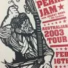 Ames Brothers Pearl Jam - 2003 Ames Design Poster Adelaide, AUS Entertainment Center Gig Posters