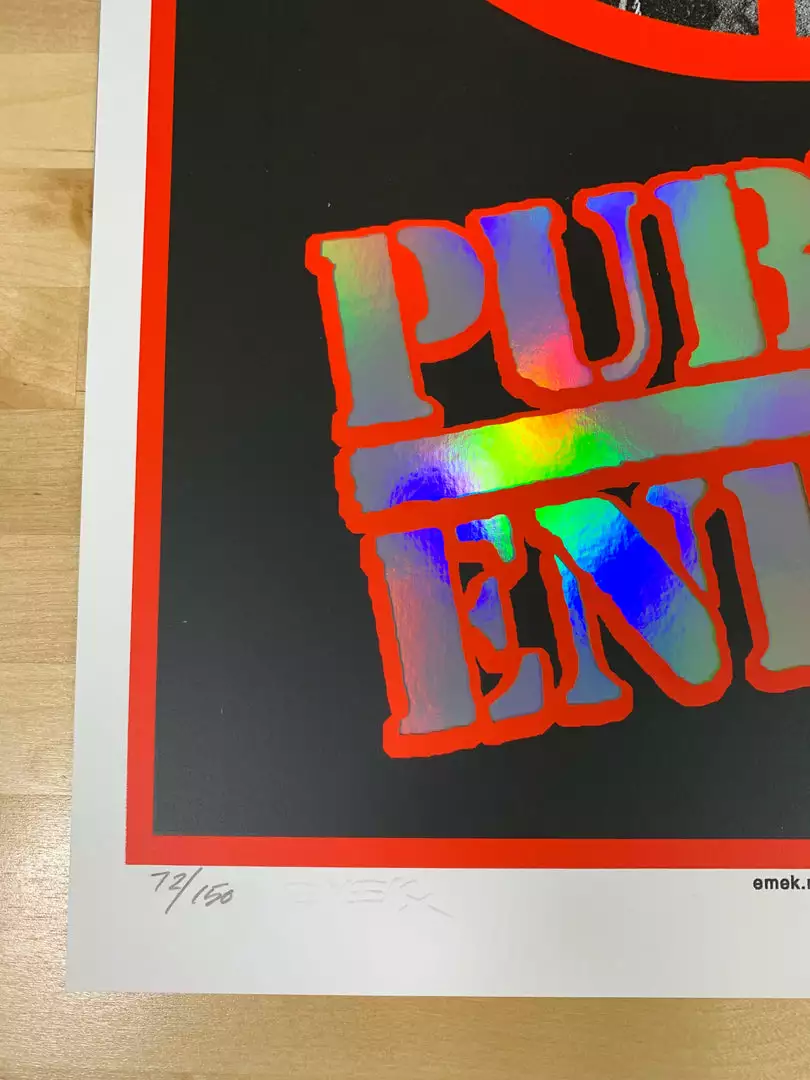 Public Enemy - 2020 Emek Poster Foil NO Date The Terrordome Foil Posters 8 Public Enemy - 2020 Emek Poster Foil NO Date The Terrordome Foil Posters