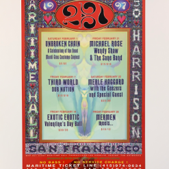 MHP 27 Merle Haggard - 1997 Lee Conklin Poster Maritime Hall San Fran 1st Gig Posters