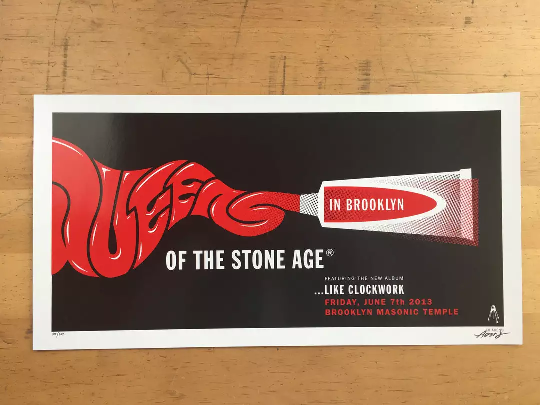 Queens Of The Stone Age - 2013 Kii Arens Poster Brooklyn New York QOTSA 5 Queens Of The Stone Age - 2013 Kii Arens Poster Brooklyn New York QOTSA